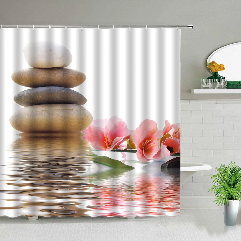 Zen Style Shower Curtain Spa Stones Waterproof Hanging Curtains Polyester Fabric Home Bathroom Decor Bath Accessory With Hooks
Zen Style Shower Curtain Spa Stones Waterproof Hanging Curtains Polyester Fabric Home Bathroom Decor Bath Accessory With Hooks
