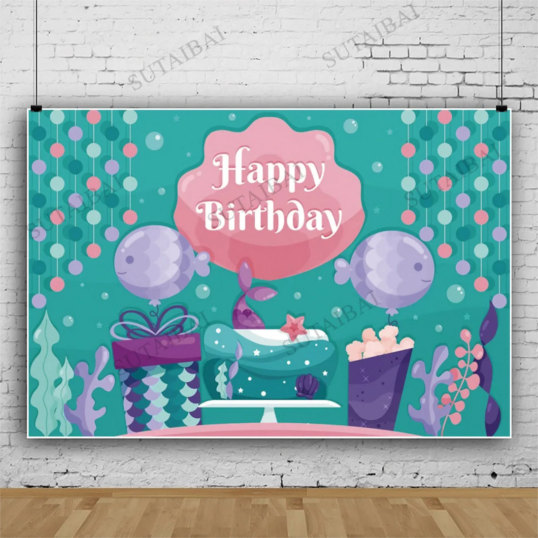 Mermaid Birthday Backdrop Blue Underwater World Photography Background Newborn Kids Backgrounds for Photo Studio Coral Seaweed
Mermaid Birthday Backdrop Blue Underwater World Photography Background Newborn Kids Backgrounds for Photo Studio Coral Seaweed