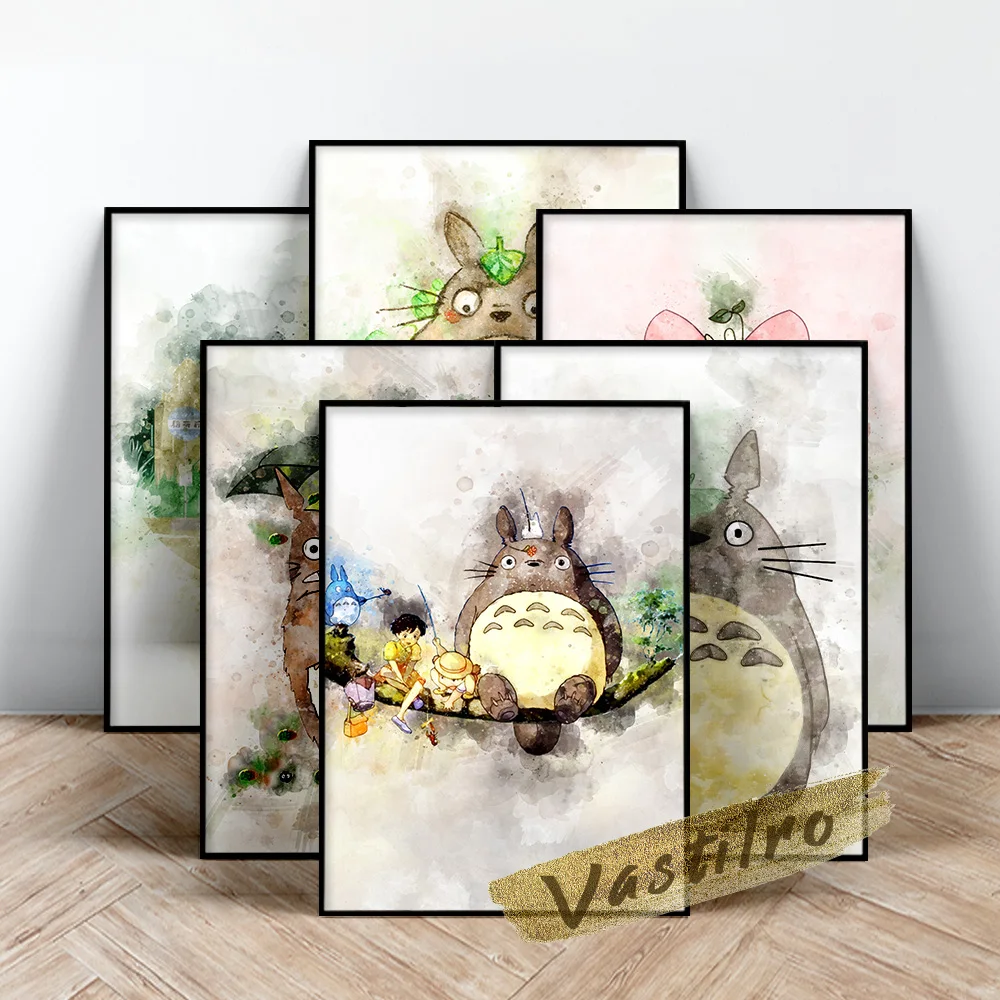 My Neighbor Totoro Poster, Miyazaki Hayao Wall Picture, Japanese Anime Movie Art Prints, Film Role Totoro Watercolour Painting
My Neighbor Totoro Poster, Miyazaki Hayao Wall Picture, Japanese Anime Movie Art Prints, Film Role Totoro Watercolour Painting