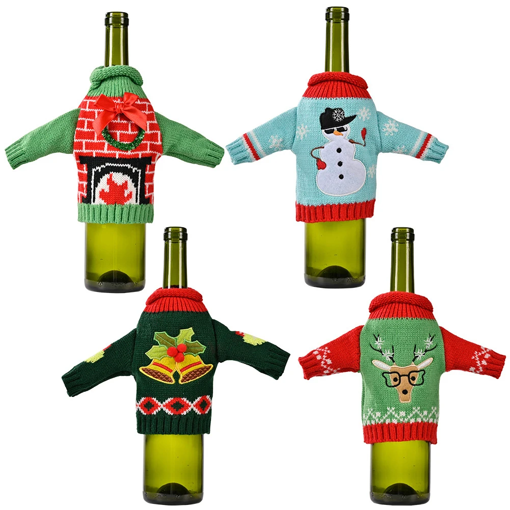 1PC Knitted Snowman Moose Joy Tree Christmas Wine Bottle Cover Bag Sleeve Xmas navidad Decor Wedding Decoration
1PC Knitted Snowman Moose Joy Tree Christmas Wine Bottle Cover Bag Sleeve Xmas navidad Decor Wedding Decoration