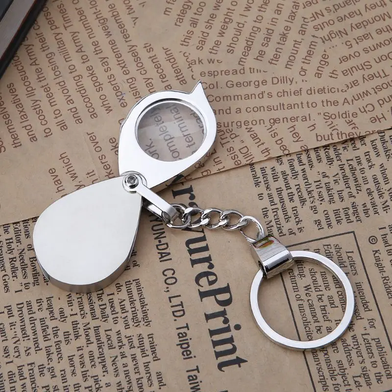 10X Portable Metal Magnifier Reading Map Jewelry Folding Keychain Loupe Magnifying Glass Lens
10X Portable Metal Magnifier Reading Map Jewelry Folding Keychain Loupe Magnifying Glass Lens