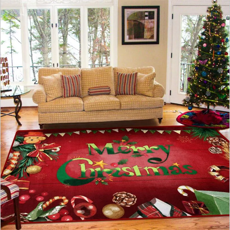 Merry Christmas Rug Soft Flannel 3D Printed Rugs Parlor Mat Area Rugs Anti-slip Large Carpet Rug Living Room Decor D-002
Merry Christmas Rug Soft Flannel 3D Printed Rugs Parlor Mat Area Rugs Anti-slip Large Carpet Rug Living Room Decor D-002