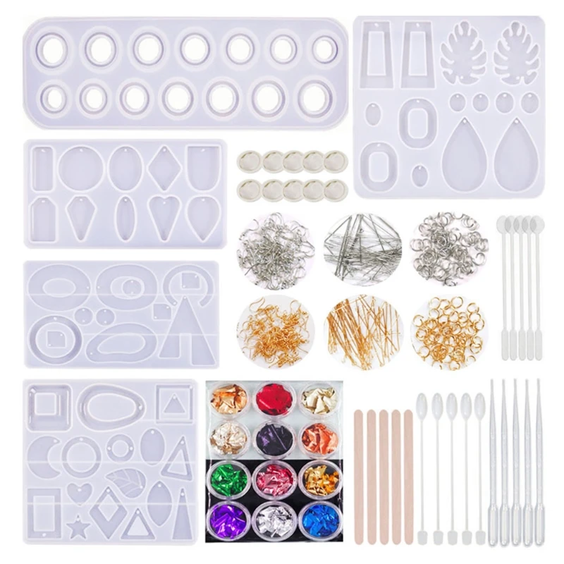 D0LC Earrings Epoxy Resin Molds Jewelry Pendant Silicone Mould DIY Crafts Necklace Keychain Casting Tools
D0LC Earrings Epoxy Resin Molds Jewelry Pendant Silicone Mould DIY Crafts Necklace Keychain Casting Tools