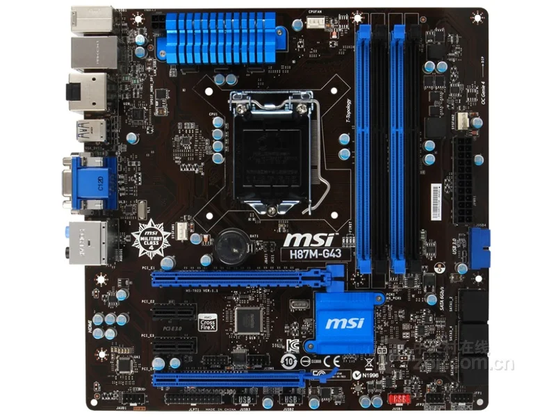 Оригинальная материнская плата MSI H87M-G43 H87 LGA 1150 DDR3 i3 i5 i7 32G SATA3 USB3.0 бесплатная