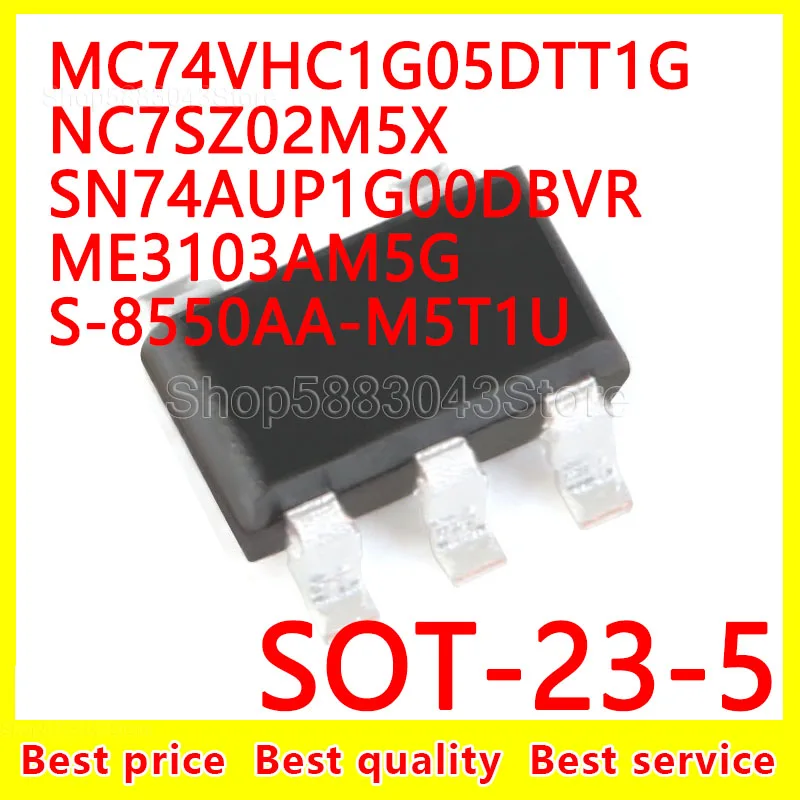 (20 шт.) 100% Новый оригинальный MC74VHC1G05DTT1G NC7SZ02M5X SN74AUP1G00DBVR ME3103AM5G S-8550AA-M5T1U SOT-23-5
(20 шт.) 100% Новый оригинальный MC74VHC1G05DTT1G NC7SZ02M5X SN74AUP1G00DBVR ME3103AM5G S-8550AA-M5T1U SOT-23-5