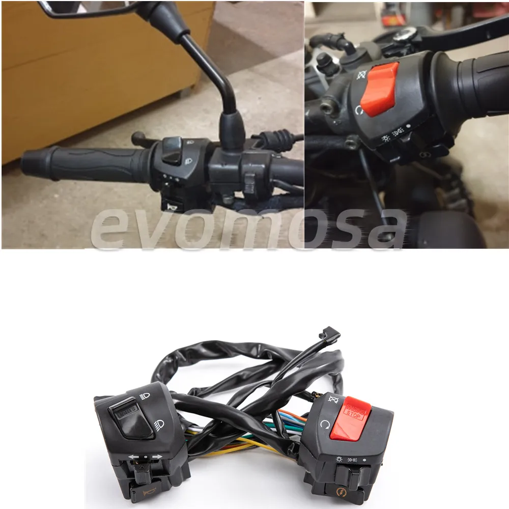 Universal 12V Motorcycle 7/8" Handlebar Control Switches Horn Turn Signal Headlight Electrical Start Switch Double Throttle 
Universal 12V Motorcycle 7/8" Handlebar Control Switches Horn Turn Signal Headlight Electrical Start Switch Double Throttle