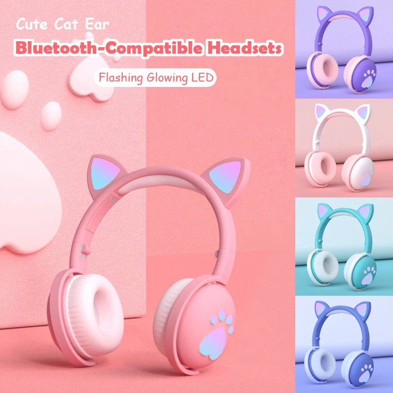 Беспроводные наушники с кошачьими ушками, Bluetooth-совместимая гарнитура 5,0 с микрофоном, светящиеся наушники для детей, детей, девочек, подаро...
Беспроводные наушники с кошачьими ушками, Bluetooth-совместимая гарнитура 5,0 с микрофоном, светящиеся наушники для детей, детей, девочек, подаро...
