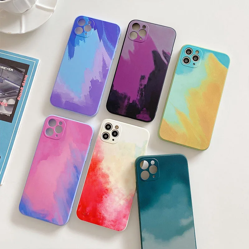 Silicone Watercolor Series Multicolor Art TPU Luxury Case For iPhone XR X XS MAX Shockproof Case Cover For iphone 11 12 case
Silicone Watercolor Series Multicolor Art TPU Luxury Case For iPhone XR X XS MAX Shockproof Case Cover For iphone 11 12 case