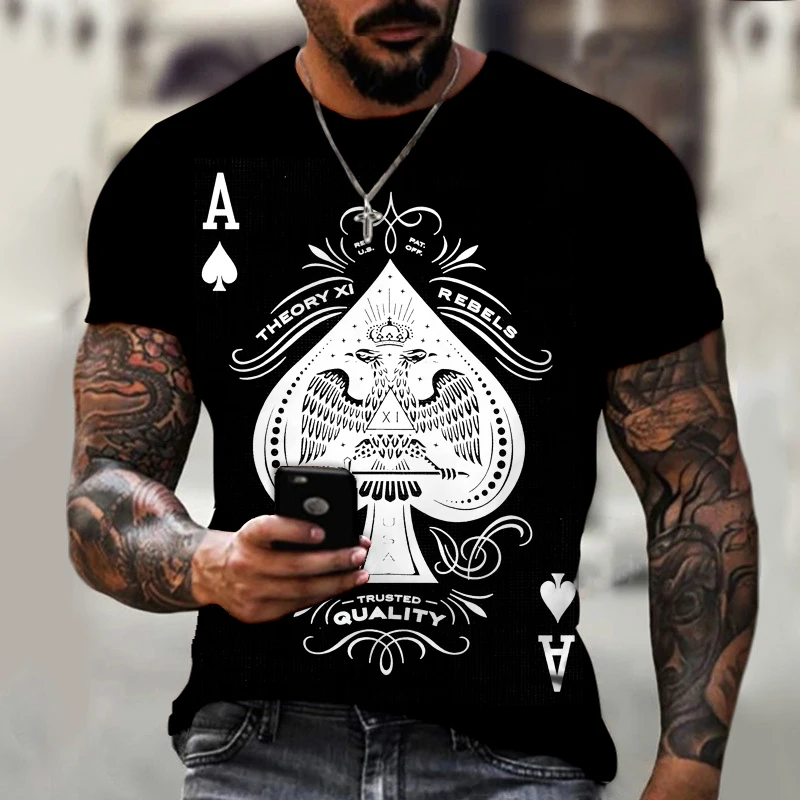 Cool Designer 2021 Popular Spade A 3d Printed Men's T-shirt Street Trend Retro Style Short Sleeve Top Fashion Apparel T-shirt
Cool Designer 2021 Popular Spade A 3d Printed Men's T-shirt Street Trend Retro Style Short Sleeve Top Fashion Apparel T-shirt