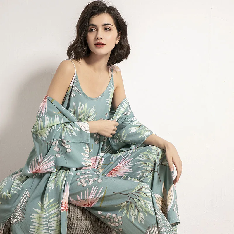 2021 Spring & Autumn Cartoon Sunflower Printed Women Sleepwear Light Blue Cotton Satin Pajamas Set Ladies Loose Thin Homewear
2021 Spring & Autumn Cartoon Sunflower Printed Women Sleepwear Light Blue Cotton Satin Pajamas Set Ladies Loose Thin Homewear