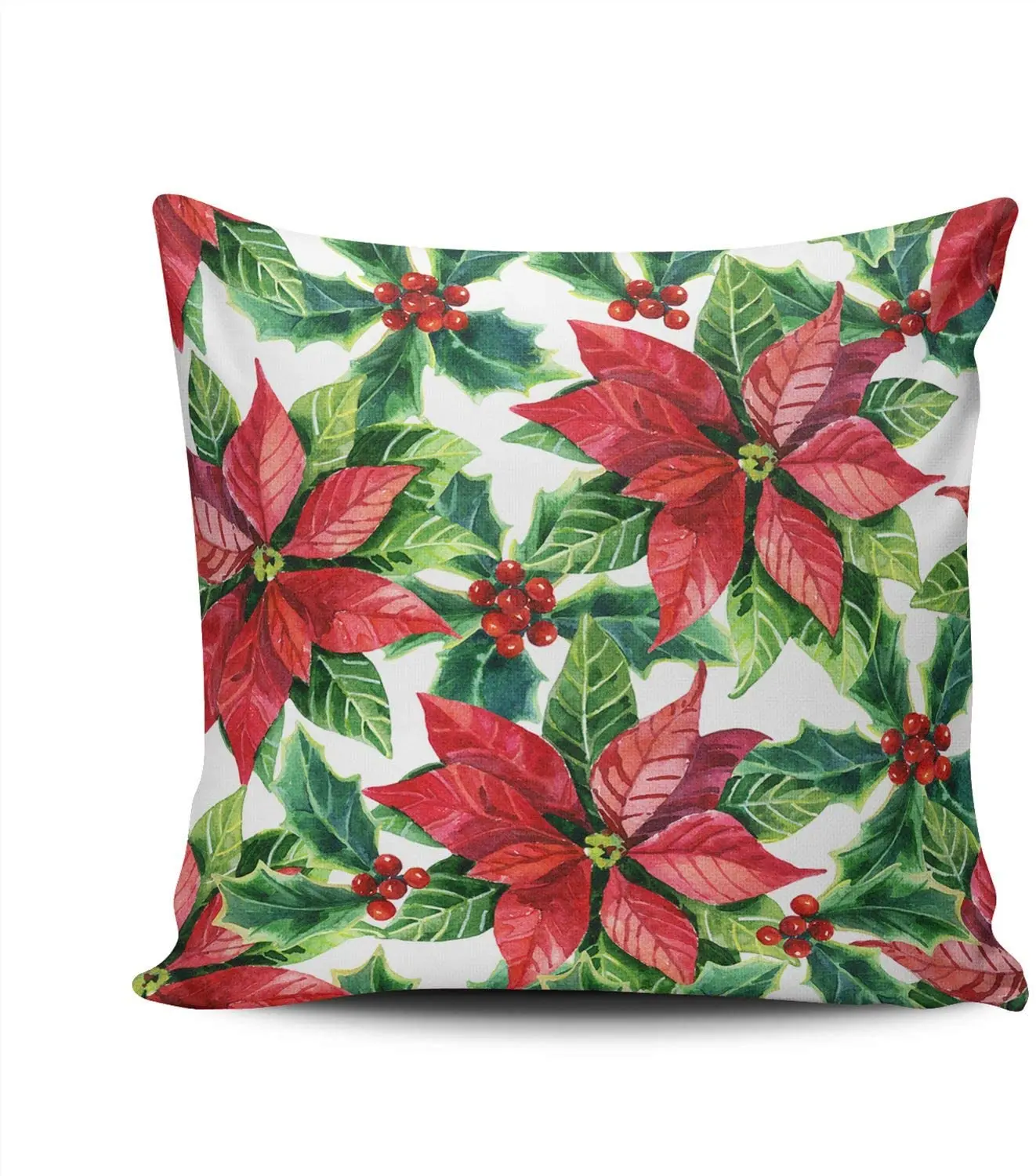 Pillowcase Home Decoration Christmas Poinsettia Flower Square Pillowcase Cushion Cover Double-sided Printing (1 set)
Pillowcase Home Decoration Christmas Poinsettia Flower Square Pillowcase Cushion Cover Double-sided Printing (1 set)