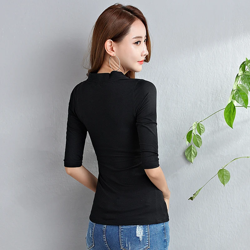Korean New Spring/Summer Women's Cropped Long Sleeves V-neck Modal Bottoming Shirt T-shirt Black Slim-Fit Crop-Top
Korean New Spring/Summer Women's Cropped Long Sleeves V-neck Modal Bottoming Shirt T-shirt Black Slim-Fit Crop-Top