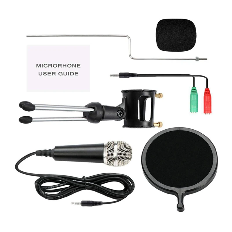 HFES Recording Condenser Microphone Mobile Phone Microphone, Phone Used for Computer PC Musical Microphone
HFES Recording Condenser Microphone Mobile Phone Microphone, Phone Used for Computer PC Musical Microphone