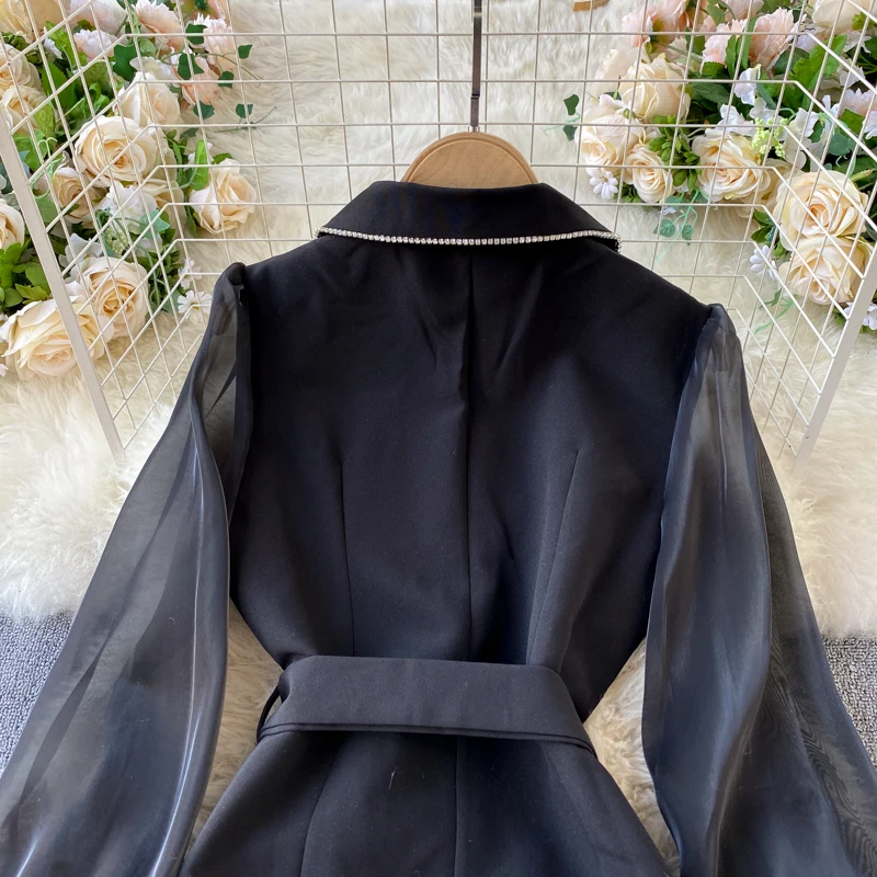 ZCSMLL Black Women Vestido Korean Version of The Spring 2021 New Dress Suit Collar Puff Sleeve Tie Waist Slim Fashion Dress
ZCSMLL Black Women Vestido Korean Version of The Spring 2021 New Dress Suit Collar Puff Sleeve Tie Waist Slim Fashion Dress