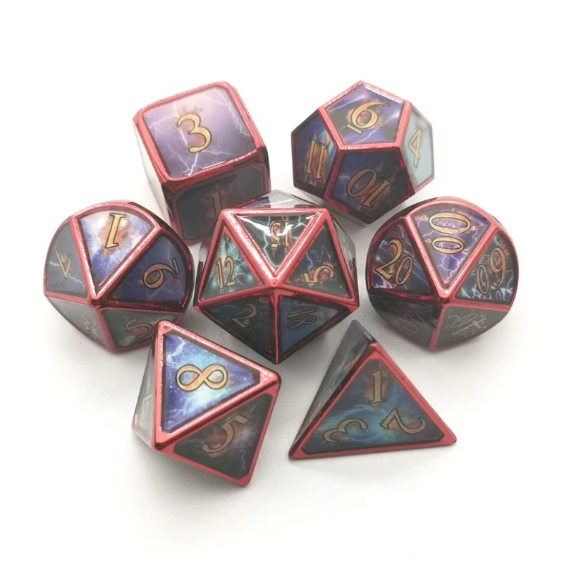 7pcs Deluxe Metal Dice Polyhedral Board Game Dice Set for Friends Party RPG MTG D4 D6 D8 D10 D12 D20
7pcs Deluxe Metal Dice Polyhedral Board Game Dice Set for Friends Party RPG MTG D4 D6 D8 D10 D12 D20