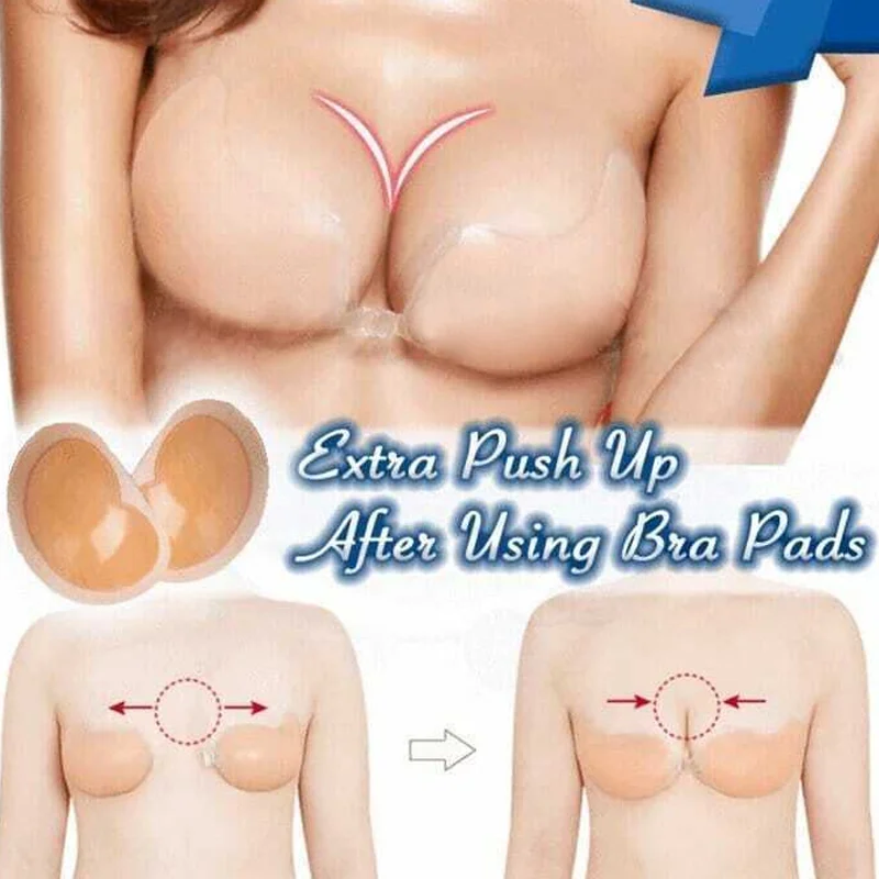 Newest Stickable Waterproof Ultra Push Up Bra Pads 1 Pair Silicone Invisible Bra Chest Pad
Newest Stickable Waterproof Ultra Push Up Bra Pads 1 Pair Silicone Invisible Bra Chest Pad