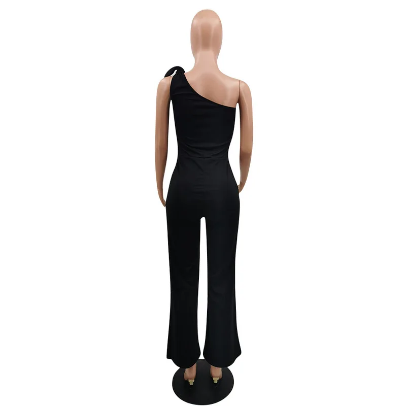 One Shoulder Sexy One Piece Overall Women High Waist Sleeveless Wide Leg Jumpsuit Summer Black Open Back Full Length Romper
One Shoulder Sexy One Piece Overall Women High Waist Sleeveless Wide Leg Jumpsuit Summer Black Open Back Full Length Romper