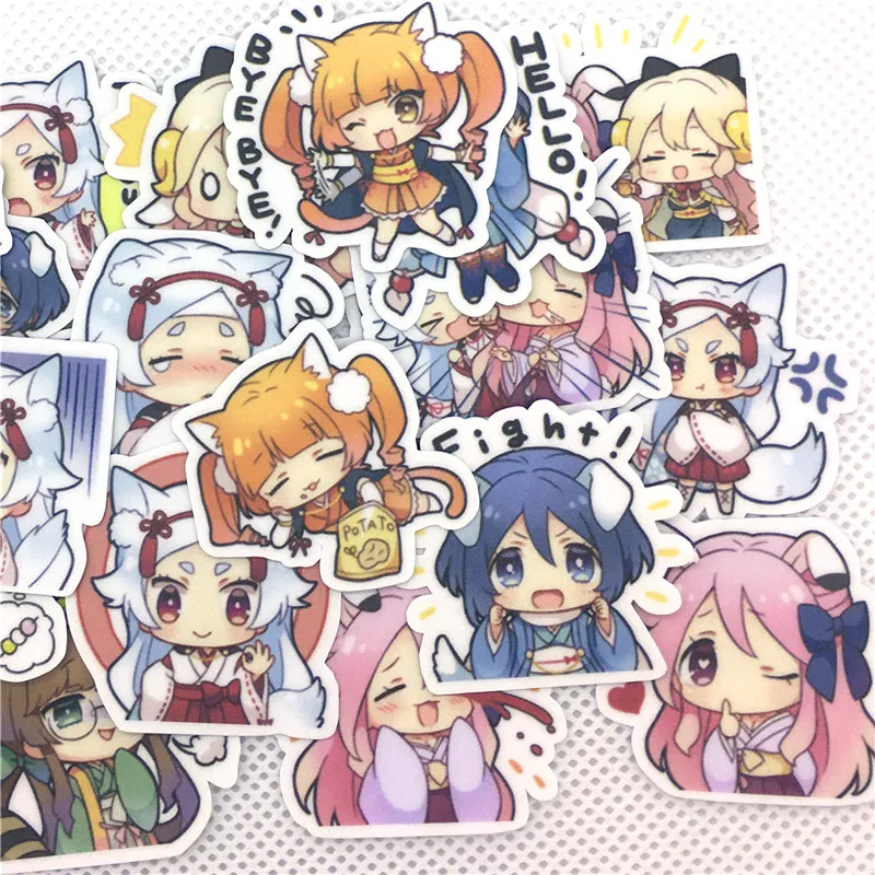 40 Pcs Anime young men and women paper Sticker Decal For Phone Laptop Bicycle Notebook Backpack Kids Toy stickers scrapbooking | Игрушки и