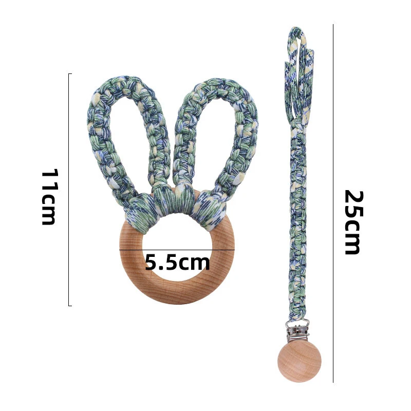 Baby Rattles Set Flower Print Wooden Teether Holder Chain Pacifier Clip Teething Bunny Ear Dummy Clip Beech Wood Ring Teethers
Baby Rattles Set Flower Print Wooden Teether Holder Chain Pacifier Clip Teething Bunny Ear Dummy Clip Beech Wood Ring Teethers