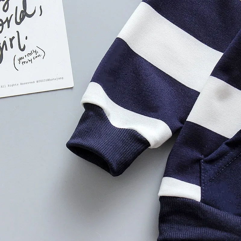 Baby / Toddler Lovely Bear Striped Sweatshirt and Pants Set 
Baby / Toddler Lovely Bear Striped Sweatshirt and Pants Set