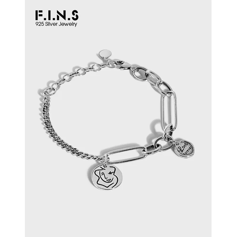 F.I.N.S корейский дизайн Ретро бирка с лицом старого человека S925 браслет из стерлингового серебра панк цепочка винтажный амулетный браслет кр...
F.I.N.S корейский дизайн Ретро бирка с лицом старого человека S925 браслет из стерлингового серебра панк цепочка винтажный амулетный браслет кр...