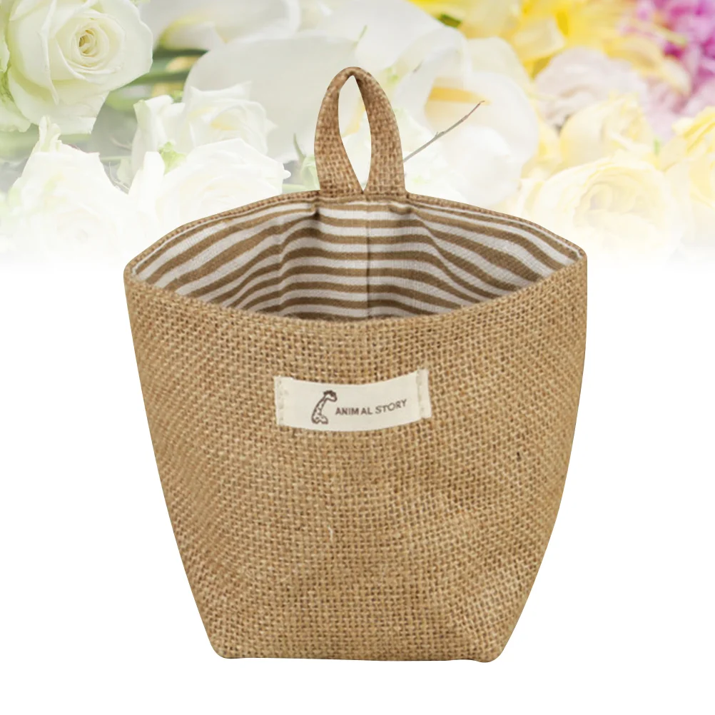 Cotton Fabric Flower Pot Small Sacks Hanging Little Striped Jute Storage Basket Hanging Storage Bag (Yellow Stripe)
Cotton Fabric Flower Pot Small Sacks Hanging Little Striped Jute Storage Basket Hanging Storage Bag (Yellow Stripe)