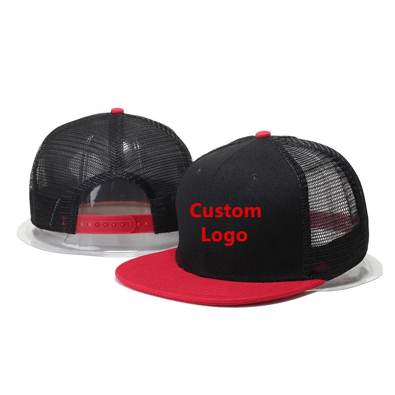 

Custom Snapback Hat High Quality 3D Embroidery Flat Brim Adult Men Women Kids Baseball Mesh Trucker Hats