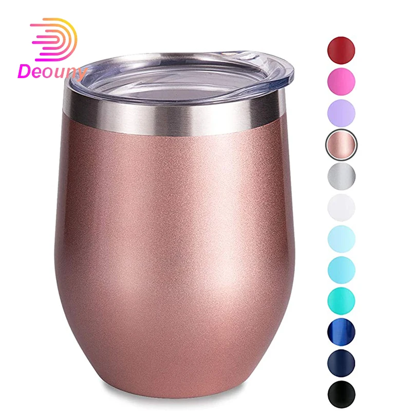 DEOUNY 12OZ Eggshell Wine Glass Tumbler Double Vacuum Egg-Shaped Stainless Steel Cup Small Drop With Lid Bar Tools
DEOUNY 12OZ Eggshell Wine Glass Tumbler Double Vacuum Egg-Shaped Stainless Steel Cup Small Drop With Lid Bar Tools