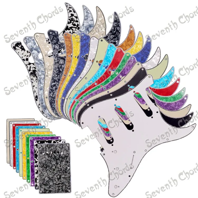 SSS 3 Ply 11 гитара отверстия Pickguard и 6 гитара отверстия Backplate Tremolo чехол-многоцветный на выбор
SSS 3 Ply 11 гитара отверстия Pickguard и 6 гитара отверстия Backplate Tremolo чехол-многоцветный на выбор
