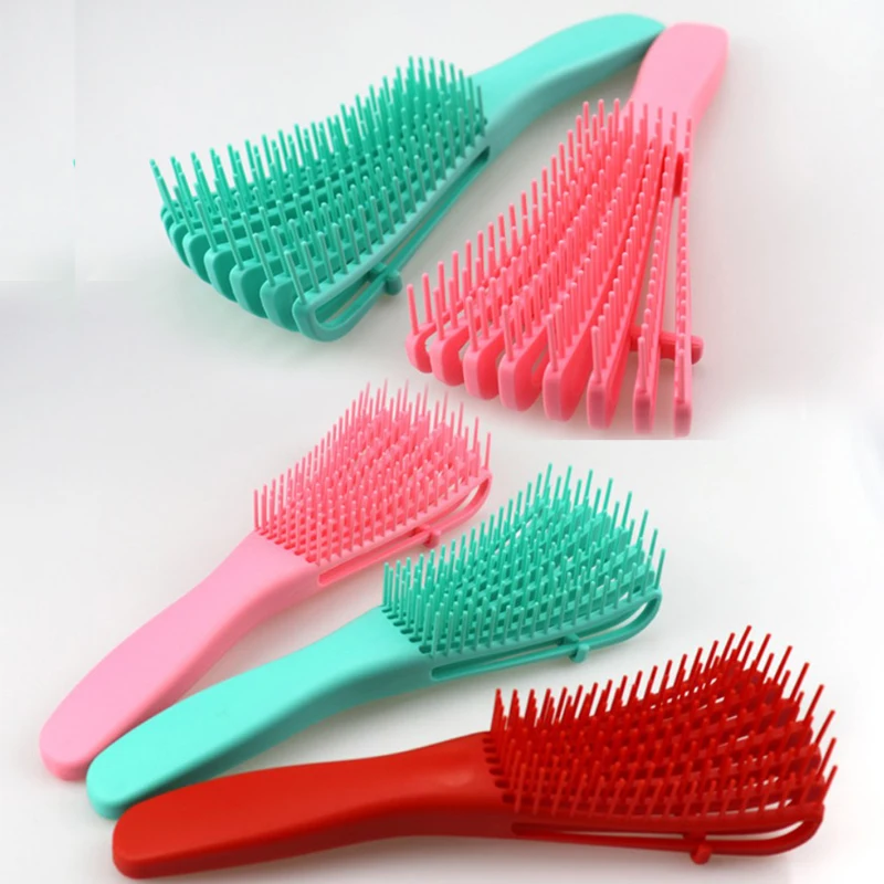 

2PCS Hair Brush Detangling Brush Scalp Massage Octopus Hair Comb Detangler Hairbrush for Dry Wet Curly Hair Home Barber Accessor
