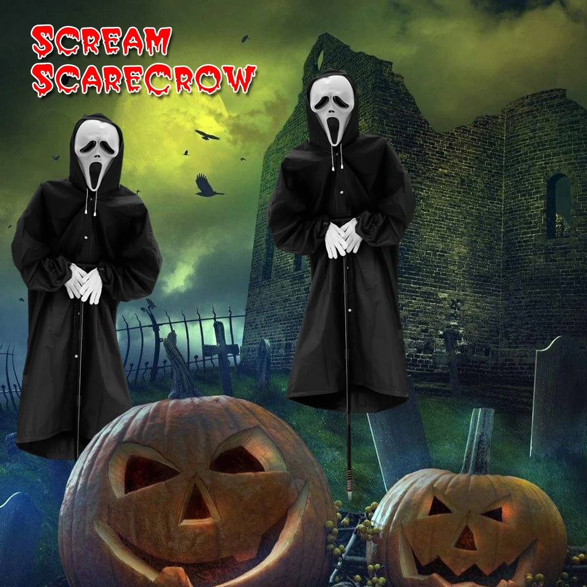 Event & Party Unique Creative Garden Scary And Yard Hanging Scream Halloween Scream Ghostface Scarecrow Decoration
Event & Party Unique Creative Garden Scary And Yard Hanging Scream Halloween Scream Ghostface Scarecrow Decoration