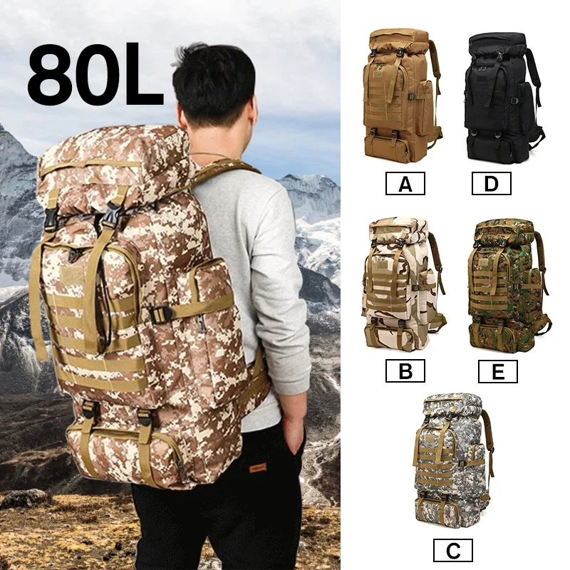 80L Outdoor Military Rucksacks Climbing Bags Waterproof Tactical Backpack Sports for Outdoor Climbing Hiking 72x34x17cm
80L Outdoor Military Rucksacks Climbing Bags Waterproof Tactical Backpack Sports for Outdoor Climbing Hiking 72x34x17cm