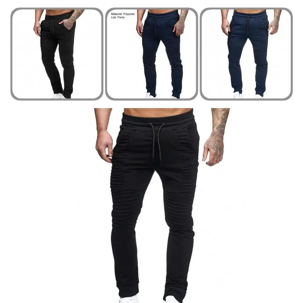 Men Pants Ribbed Ankle Windproof Stretchy Striped Pleated Sports Casual Trousers Men Sweatpants for Home
Men Pants Ribbed Ankle Windproof Stretchy Striped Pleated Sports Casual Trousers Men Sweatpants for Home
