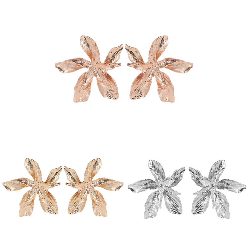 Statement Metal Flower Ear Studs Fashion Five Petal Flower Ear Stud Earrings Personality Creative Trinkets
Statement Metal Flower Ear Studs Fashion Five Petal Flower Ear Stud Earrings Personality Creative Trinkets