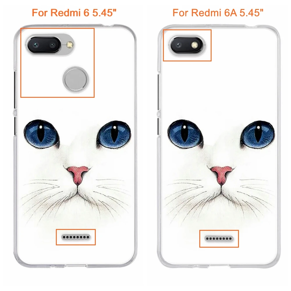 Чехол из ТПУ для Xiaomi Redmi 6A 6 мягкий силиконовый чехол с милыми кошками и принтом