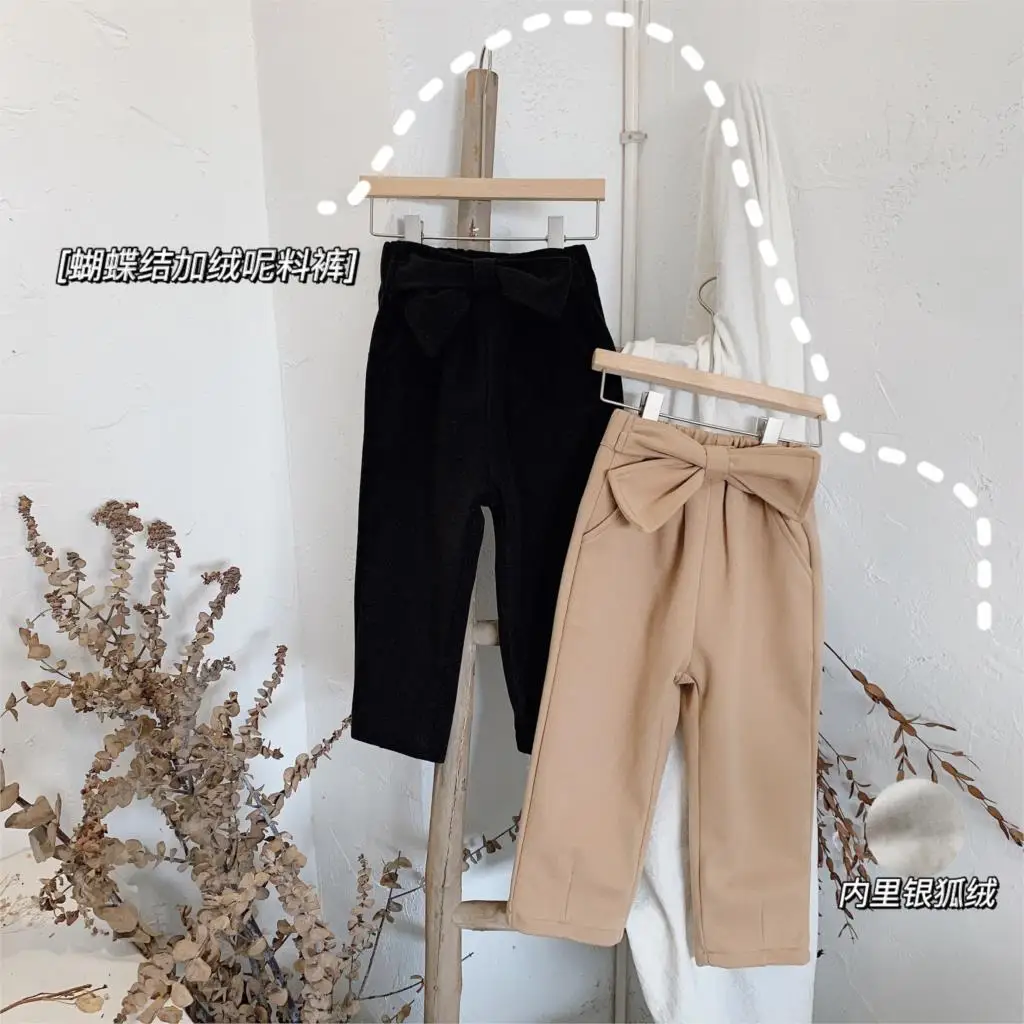 Girls Thick trousers 2020 Winter New Children's Bowknot Plus Velvet Pants Baby Fashion Loose Woven Children's Pants
Girls Thick trousers 2020 Winter New Children's Bowknot Plus Velvet Pants Baby Fashion Loose Woven Children's Pants