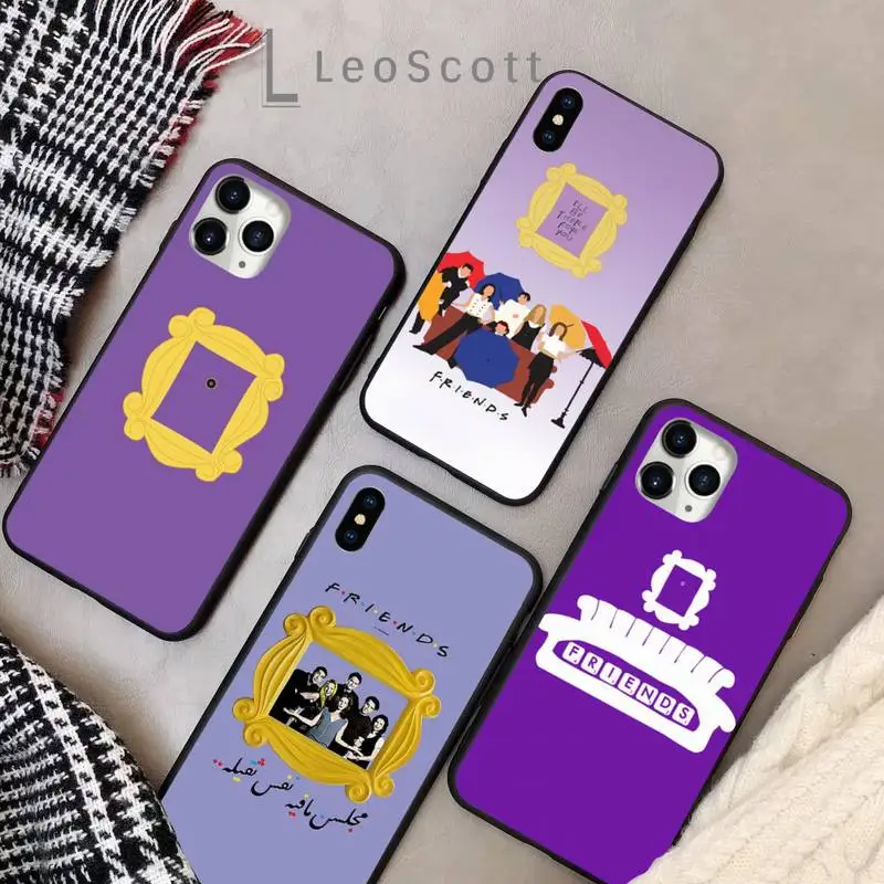 

Uitra Lite E Friends Together TV series Purple door Phone Case for iPhone 11 12 pro XS MAX 8 7 6 6S Plus X 5S SE 2020 XR Soft