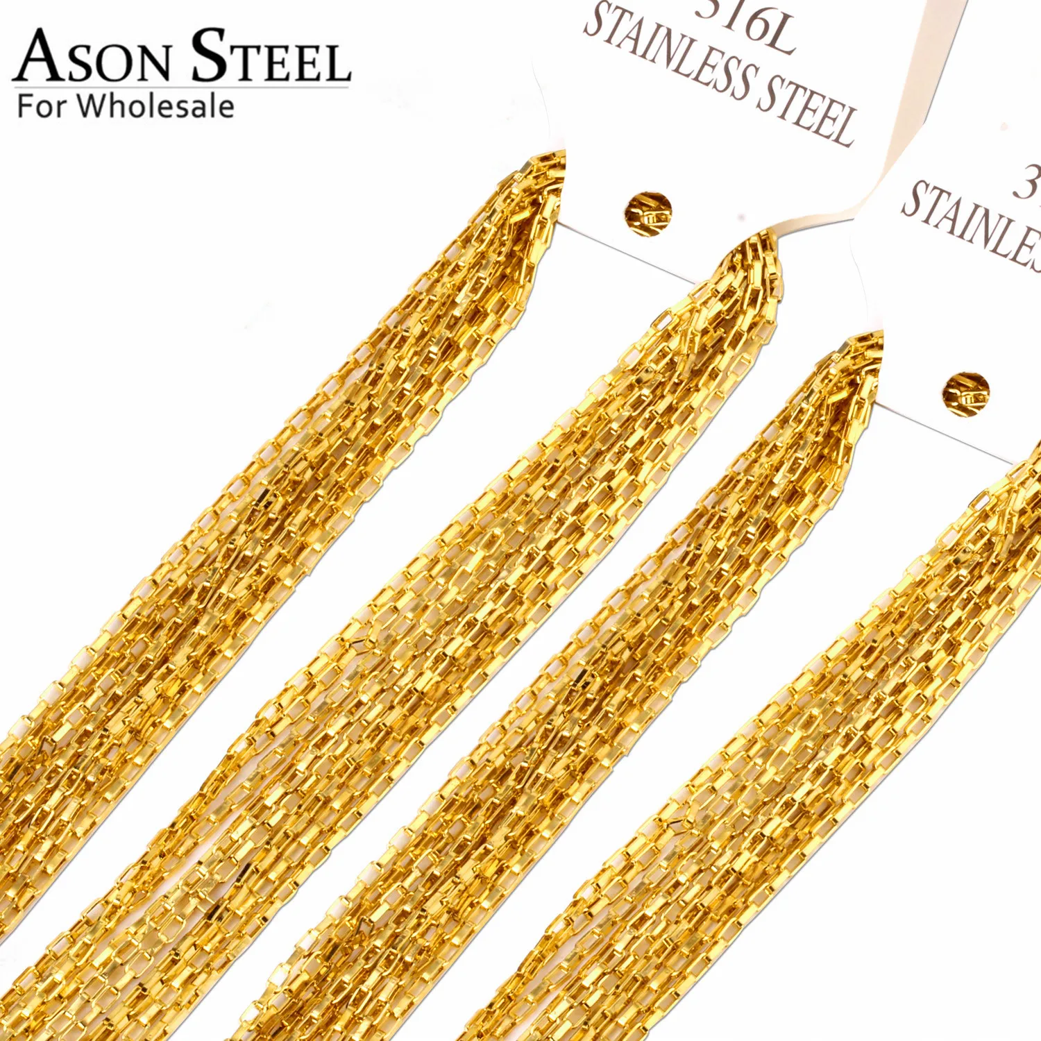 Ожерелье из нержавеющей стали ASON STEEL в форме коробки 316L 10 шт./Лот колье|necklace