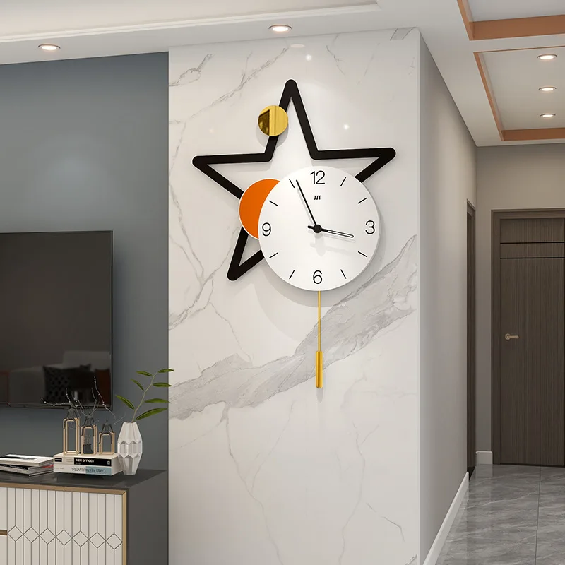 Clock Living Room Light Decoration Clock Hanging Wall Modern Simple Household Art Wall Watch Net Red Fashion Creative Wall Clock
Clock Living Room Light Decoration Clock Hanging Wall Modern Simple Household Art Wall Watch Net Red Fashion Creative Wall Clock