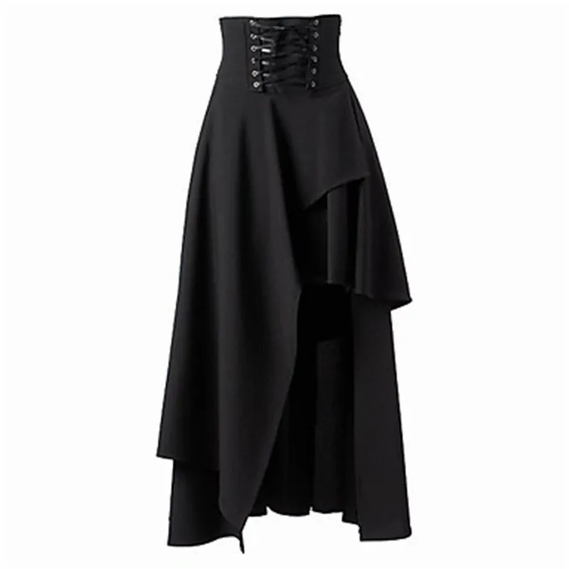 Women Skirt Medieval Retro Solid Gothic Court Lace Ruffled Multilayer Summer Lolita Punk Skirts Faldas Largas Mujer
Women Skirt Medieval Retro Solid Gothic Court Lace Ruffled Multilayer Summer Lolita Punk Skirts Faldas Largas Mujer