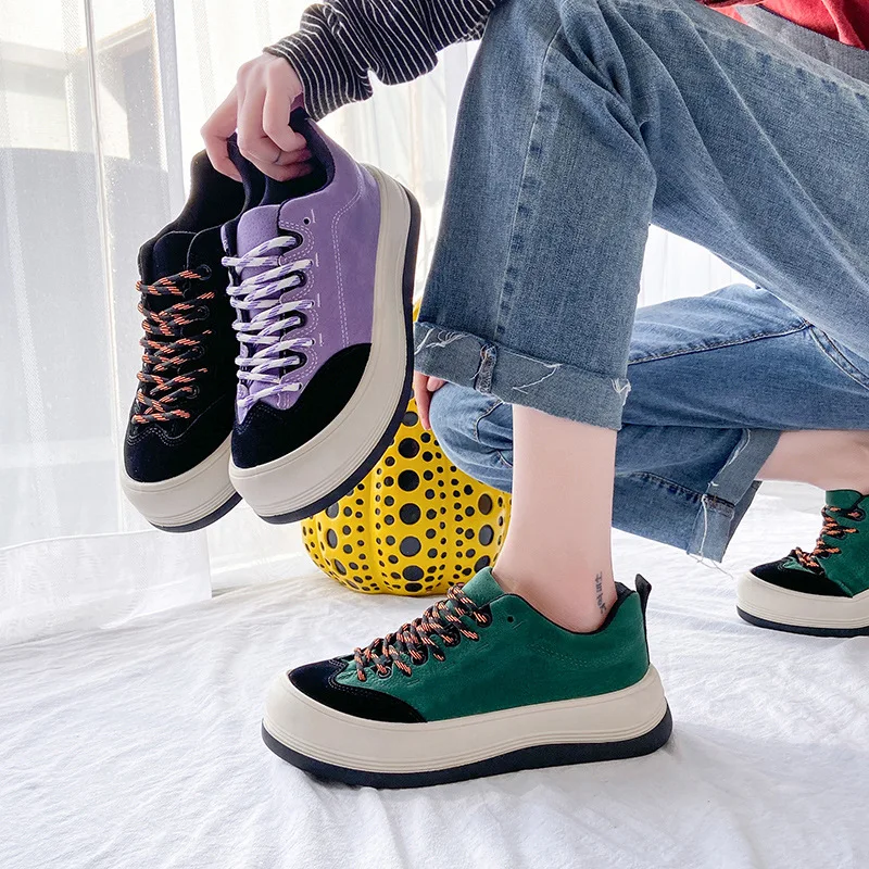 Spring/Autumn Woman Shoes Thick Sole Sports Casual Lace-Up Student Flat Sports Shoes Woman Comfortable Walking Vulcanized Shoes
Spring/Autumn Woman Shoes Thick Sole Sports Casual Lace-Up Student Flat Sports Shoes Woman Comfortable Walking Vulcanized Shoes