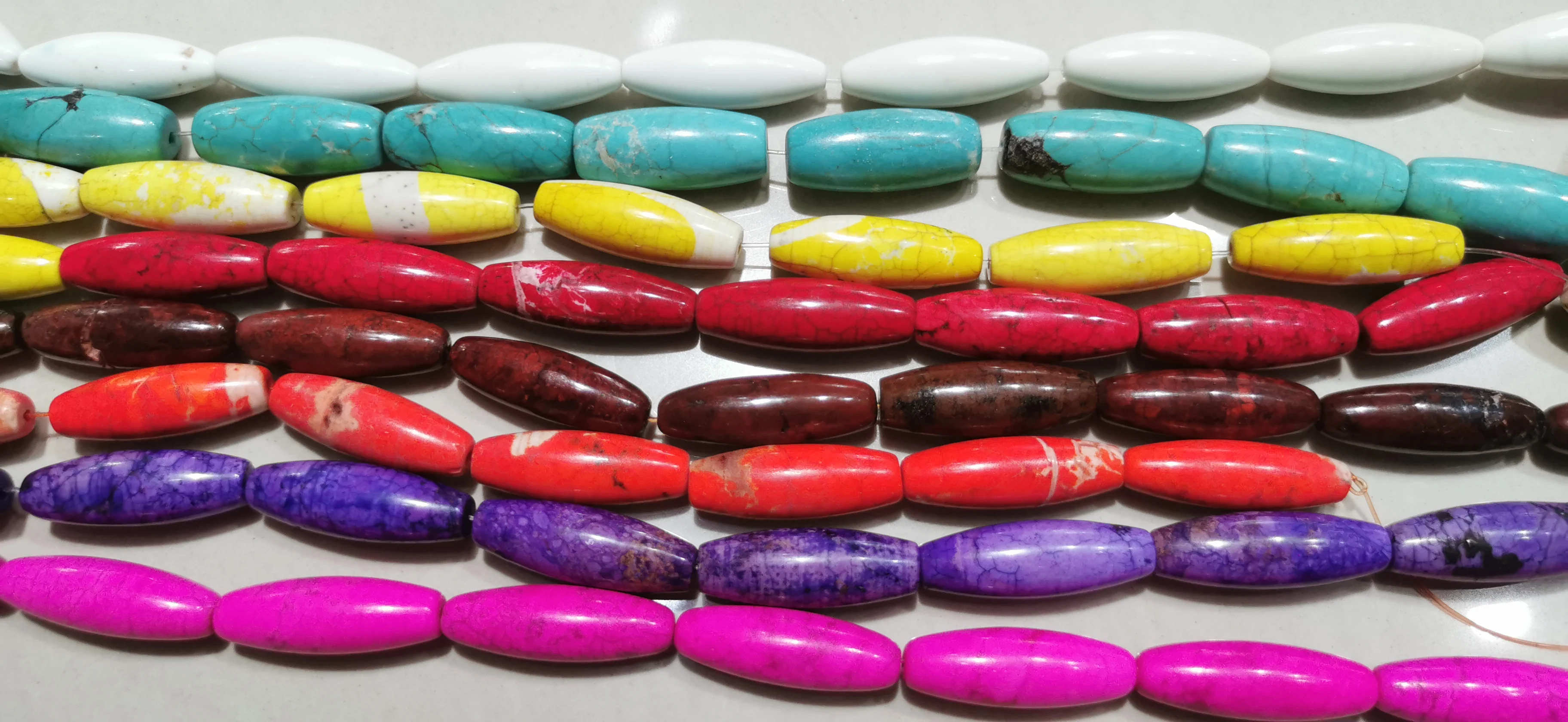 16inch Turquoise Stone long rice barrel oval egg 30x10mm turquoise DIY Jewelry Beading
16inch Turquoise Stone long rice barrel oval egg 30x10mm turquoise DIY Jewelry Beading