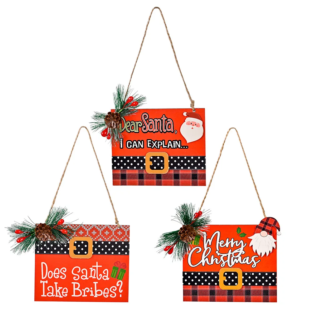 New Wooden Santa Claus Belt Printed Pendant Christmas Tree Hanging Decoration Christmas Scene Layout Xmas Ornaments Supplies
New Wooden Santa Claus Belt Printed Pendant Christmas Tree Hanging Decoration Christmas Scene Layout Xmas Ornaments Supplies