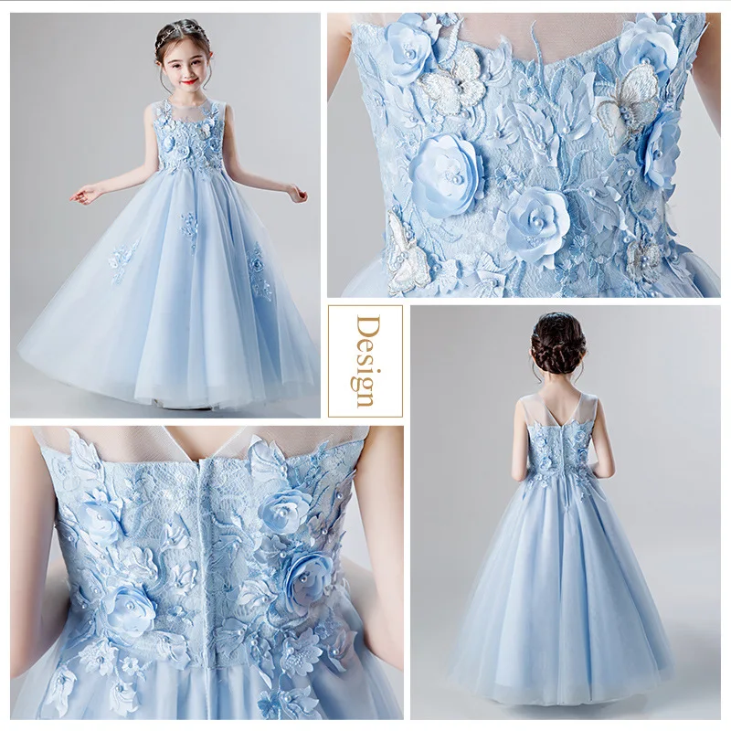 New White Elegant girl Princess Tulle Dresses flowers Kids girls Long dress for wedding And Party Dress of 10 11 12 14 Years
New White Elegant girl Princess Tulle Dresses flowers Kids girls Long dress for wedding And Party Dress of 10 11 12 14 Years