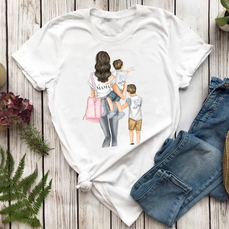 Women T-shirts Short Sleeve Clothing Boy Son Mom Mother Mama Cartoon Ladies Print Graphic T Top Lady Shirt Female Tee T-shirt
Women T-shirts Short Sleeve Clothing Boy Son Mom Mother Mama Cartoon Ladies Print Graphic T Top Lady Shirt Female Tee T-shirt
