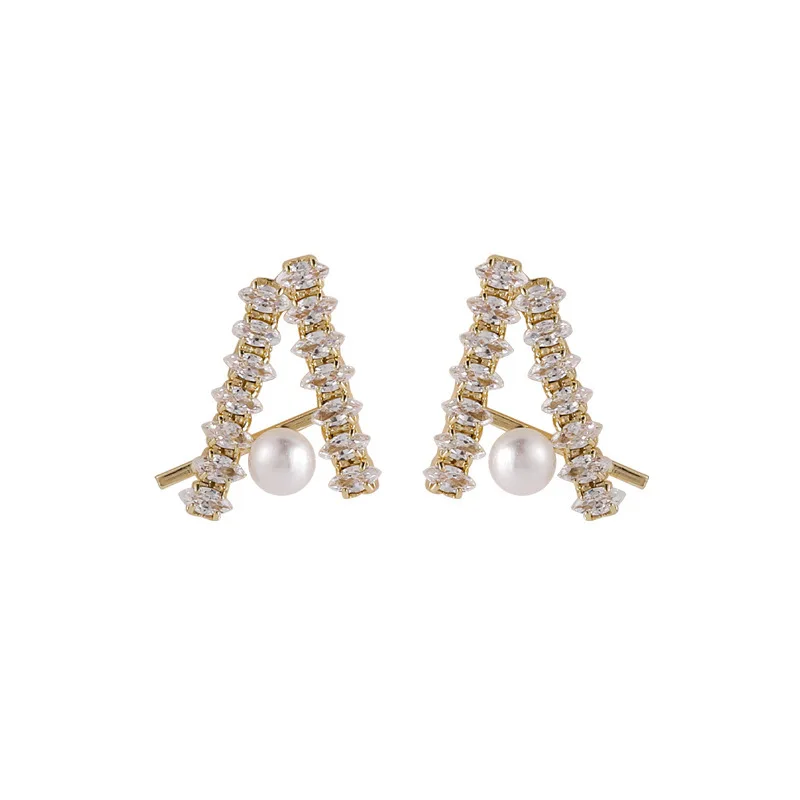 LOVOACC Korean Shiny CZ Zirconia Letter Earrings for Women Mujer Gold Copper Simulated Pearl Hanging Drop Earrings Pendientes
LOVOACC Korean Shiny CZ Zirconia Letter Earrings for Women Mujer Gold Copper Simulated Pearl Hanging Drop Earrings Pendientes