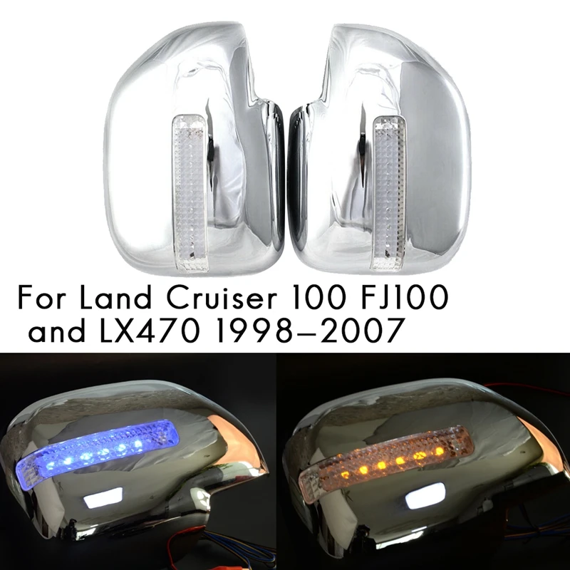 for Toyota Land Cruiser 100 FJ100 Lexus LX470 1998-2007 Side Rearview Mirror Cover Cap with Turn Signal Light
for Toyota Land Cruiser 100 FJ100 Lexus LX470 1998-2007 Side Rearview Mirror Cover Cap with Turn Signal Light