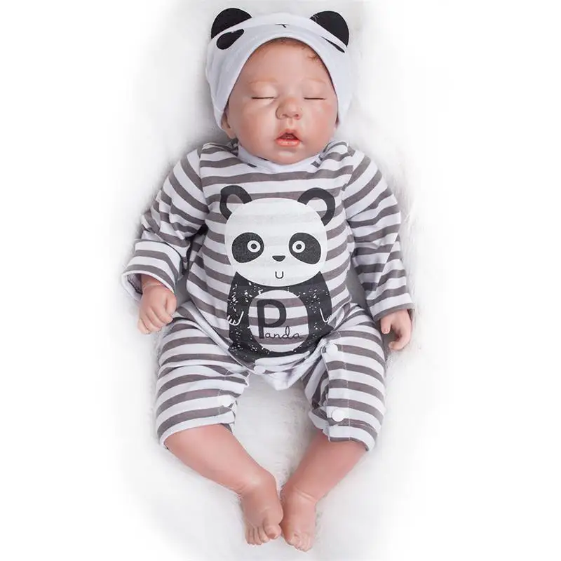 20 Inch Silicone Realistic Reborn Baby Doll with Short Hair Wearing A Hat with Eyes Closed Waterproof Baby Doll Children Gifts
20 Inch Silicone Realistic Reborn Baby Doll with Short Hair Wearing A Hat with Eyes Closed Waterproof Baby Doll Children Gifts