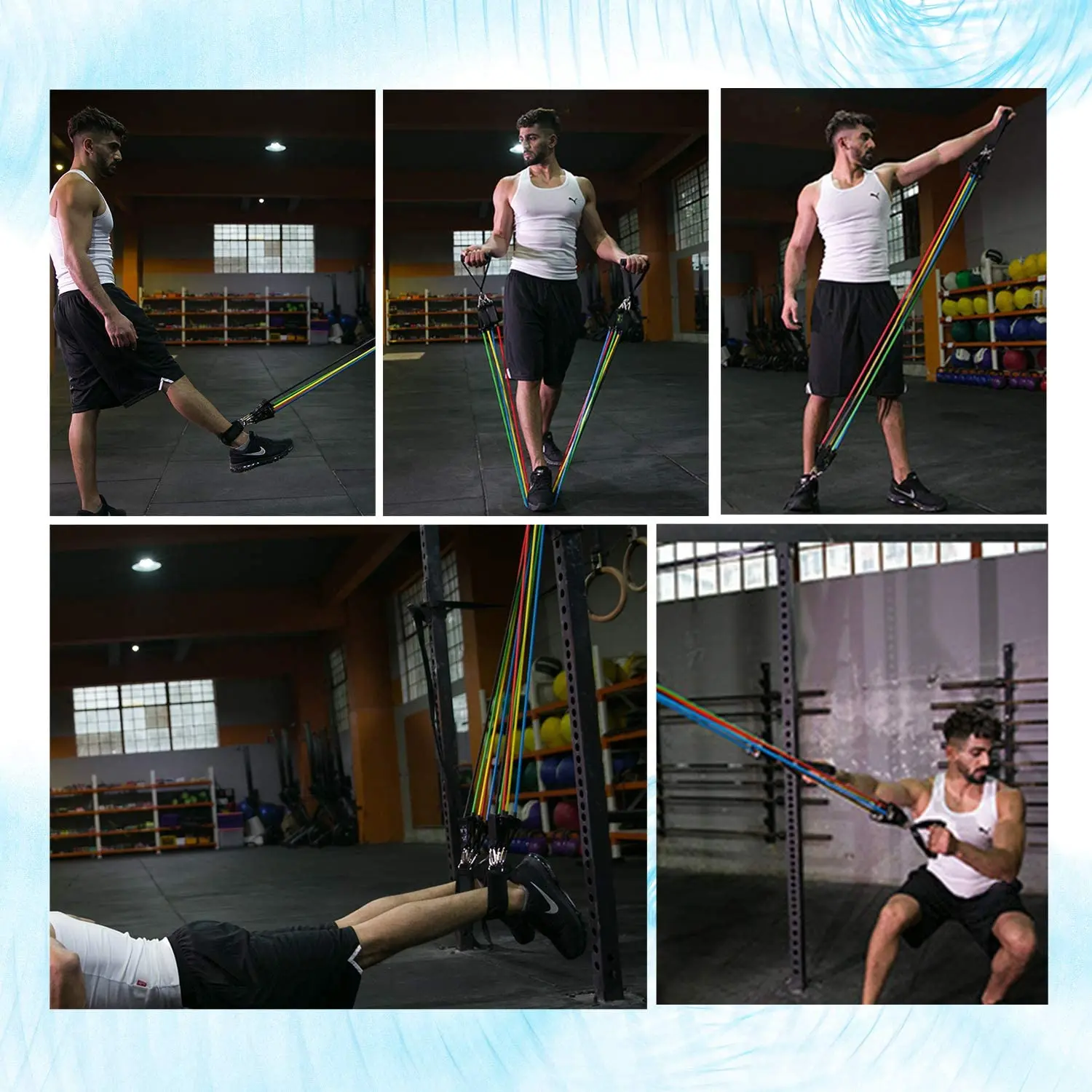 150LB 11 PCS Latex Resistance Bands Set 48'' Rubber Elastic Fitness Bands Yoga Tubes Pull Rope for Training Exercise, with Bag
150LB 11 PCS Latex Resistance Bands Set 48'' Rubber Elastic Fitness Bands Yoga Tubes Pull Rope for Training Exercise, with Bag