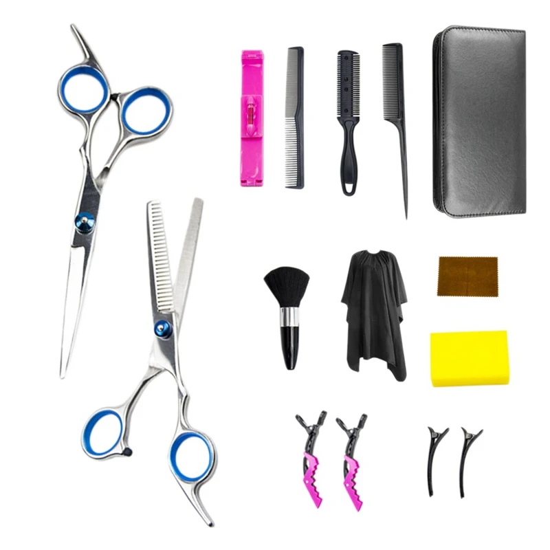 15 Pcs Hair Cutting Scissors Set, Professional Haircut Scissors Kit with Cutting Scissors, for Barber, Salon, Home
15 Pcs Hair Cutting Scissors Set, Professional Haircut Scissors Kit with Cutting Scissors, for Barber, Salon, Home